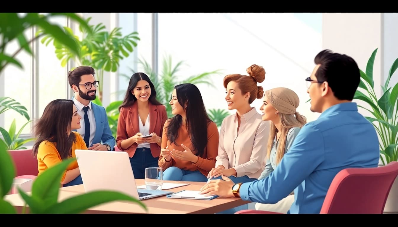 People exploring their Ideal Career aspirations in a vibrant and professional setting.