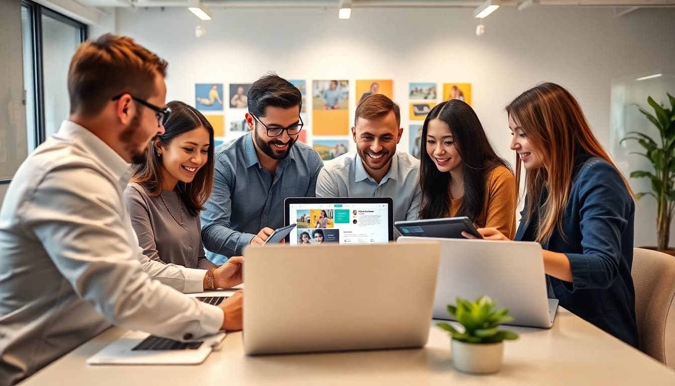 Team providing Shopify website development services collaborating on innovative projects.