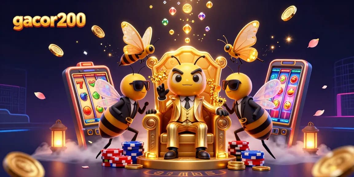 Menangkan slot gacor200 dengan simbol buah dan tujuh keberuntungan yang berkilau di antara tumpukan chip poker.
