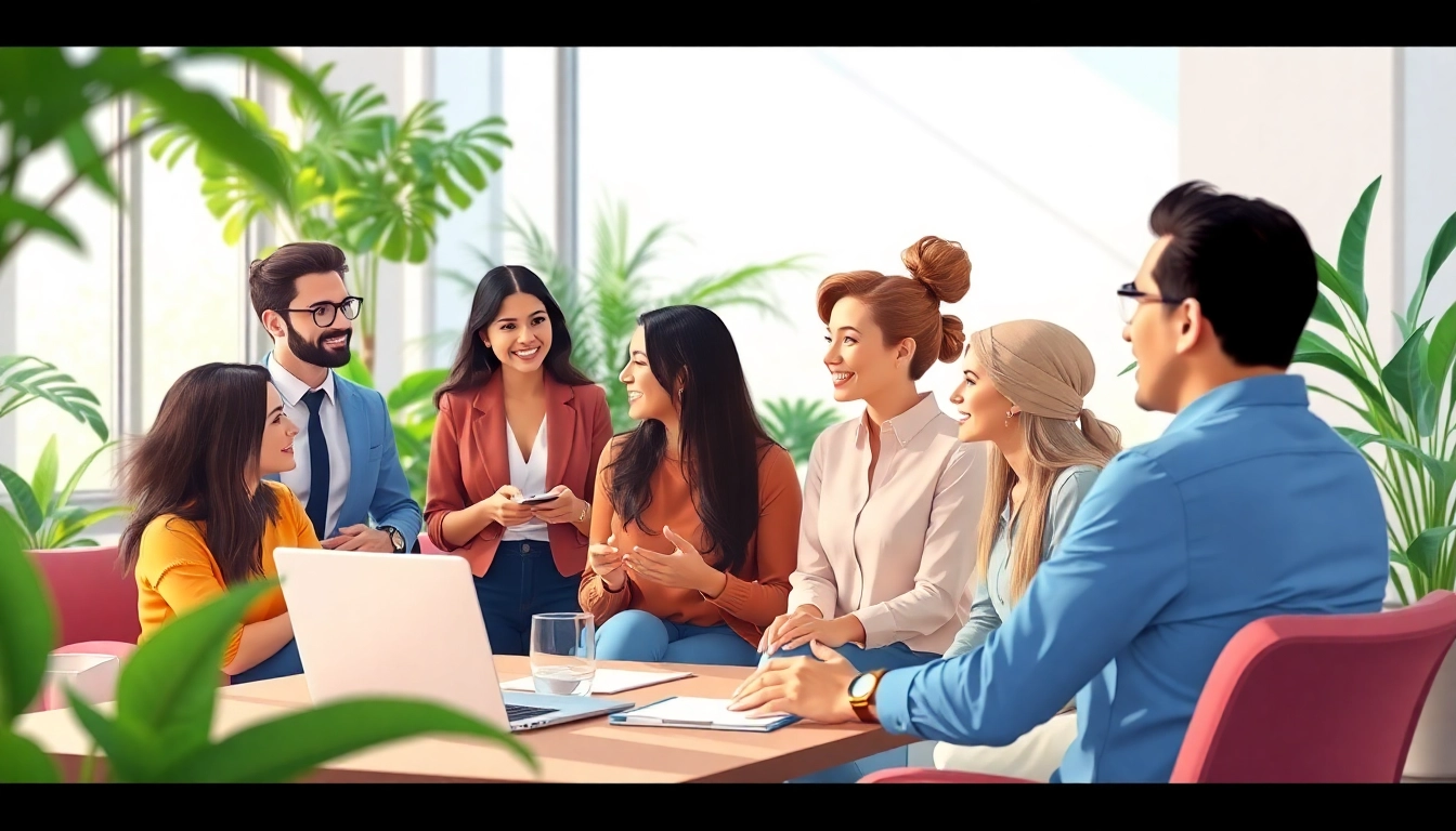 People exploring their Ideal Career aspirations in a vibrant and professional setting.