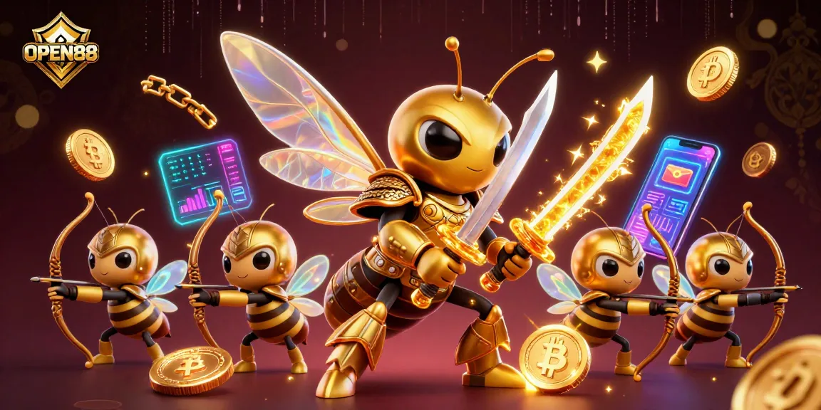 Engage with OPEN88 in a vibrant casino world featuring unique gaming elements and characters.