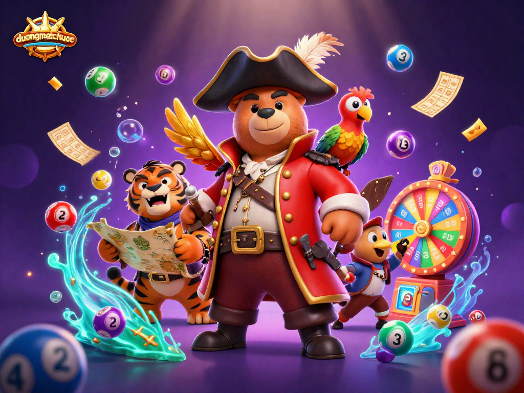Experience duongmatchuoc excitement with colorful casino-themed characters and dynamic game elements.