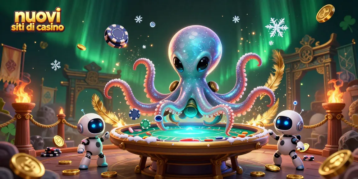 Gioca ai nuovi siti di casinò con poker e avventure galattiche in un'illustrazione vivace.