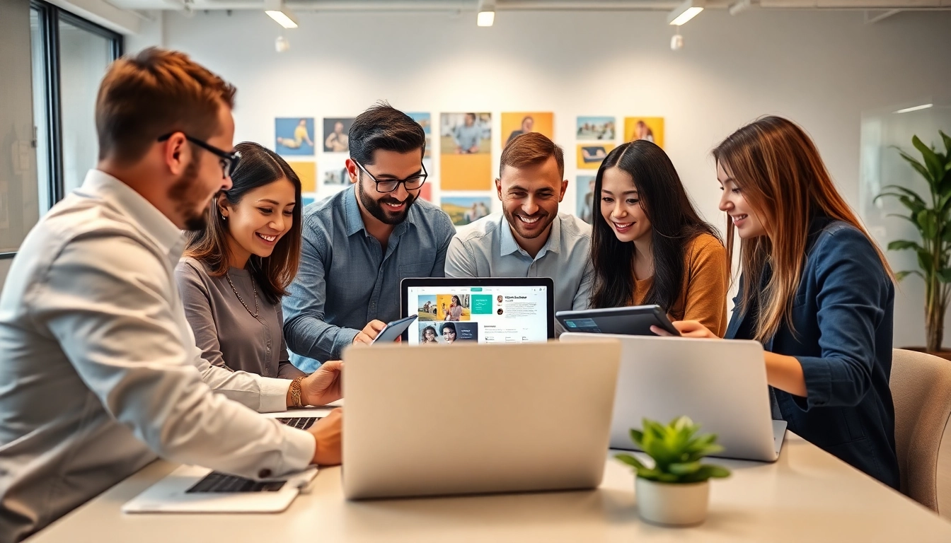 Team providing Shopify website development services collaborating on innovative projects.