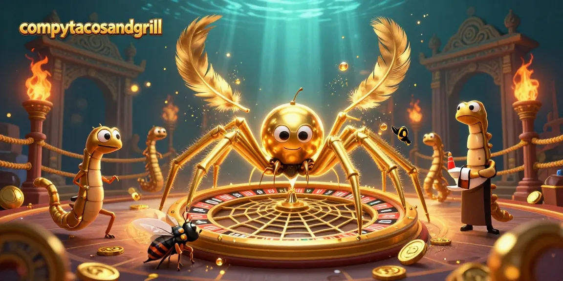 Experience the thrill of betting at compytacosandgrill with a playful spider and centipede croupier.