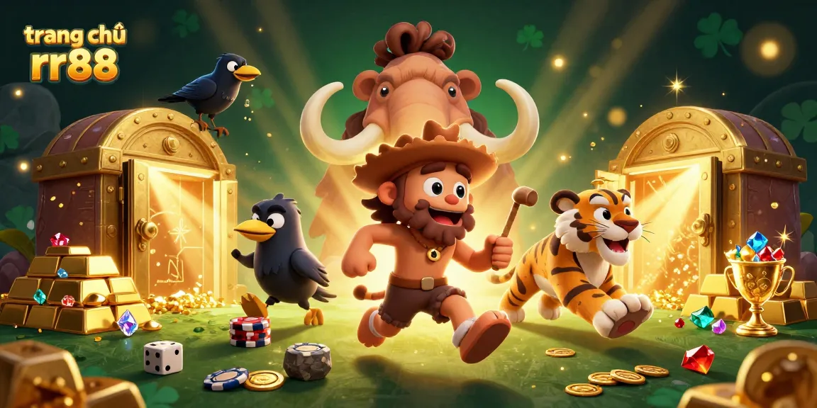 Experience the excitement at trang chủ rr88 with vibrant cartoon characters in a dynamic casino scene.