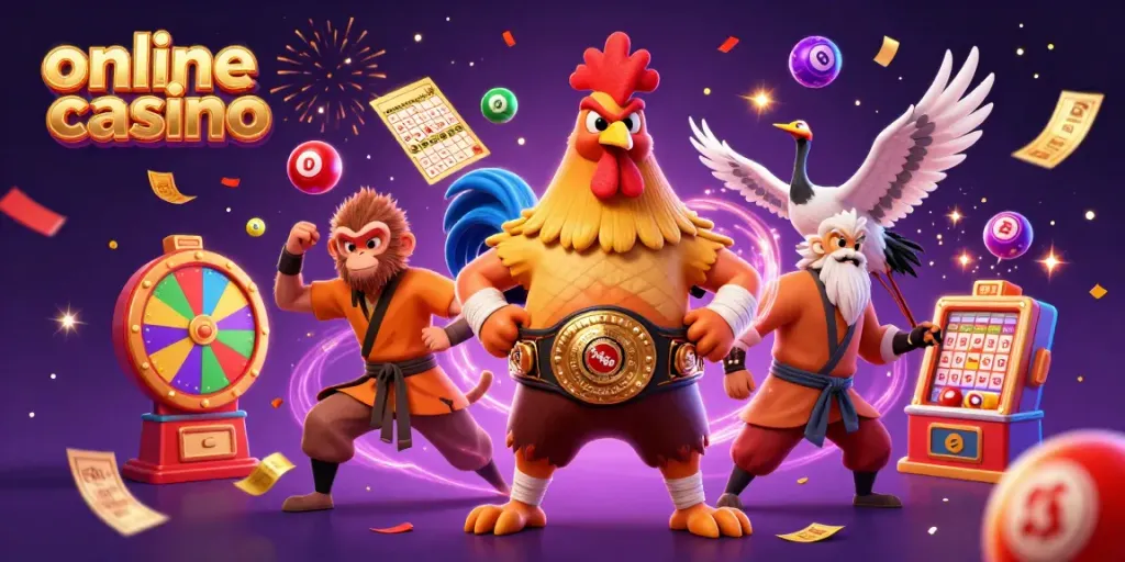 Experience the excitement of online casino australia with a vibrant 3D illustration of casino gaming elements.