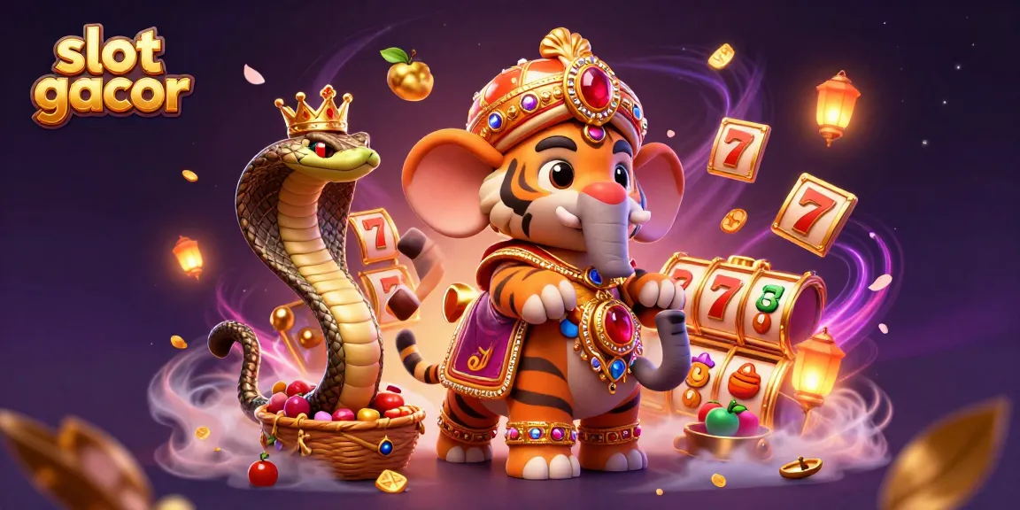 Engage with slot gacor excitement through a vibrant 3D illustration showcasing dynamic gaming elements.
