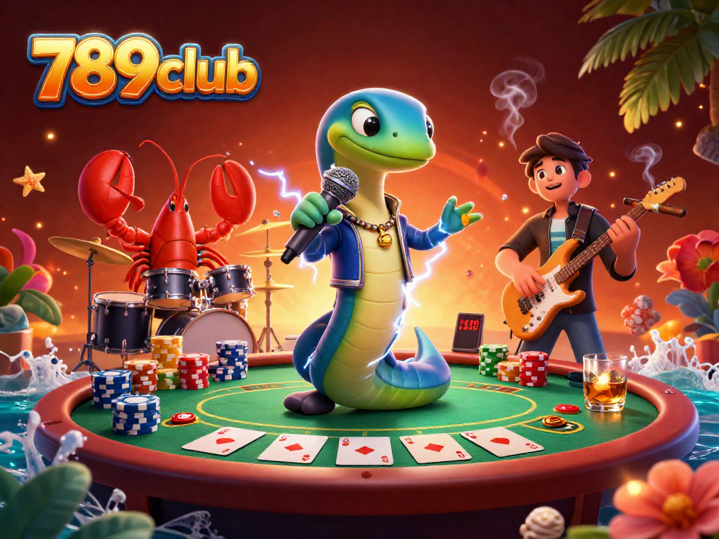 Experience the thrilling atmosphere of 789club with electric performances and vibrant casino elements.