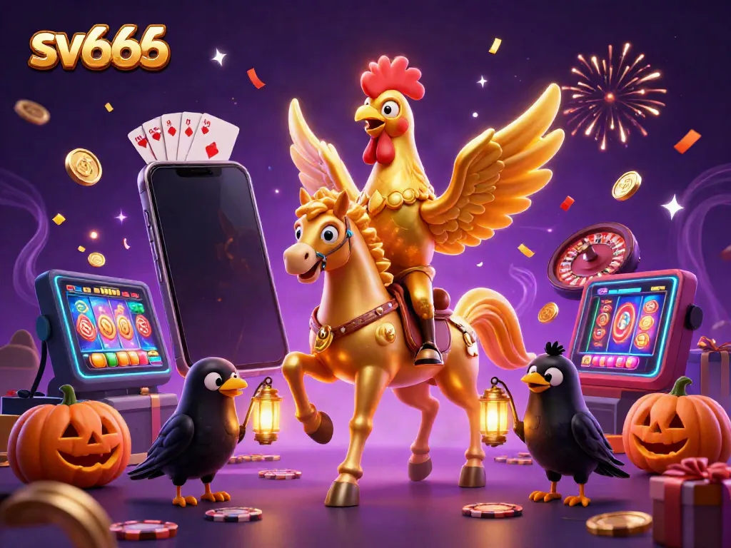 Experience the thrill of sv666 at a vibrant midnight casino with exciting characters and magical energy.