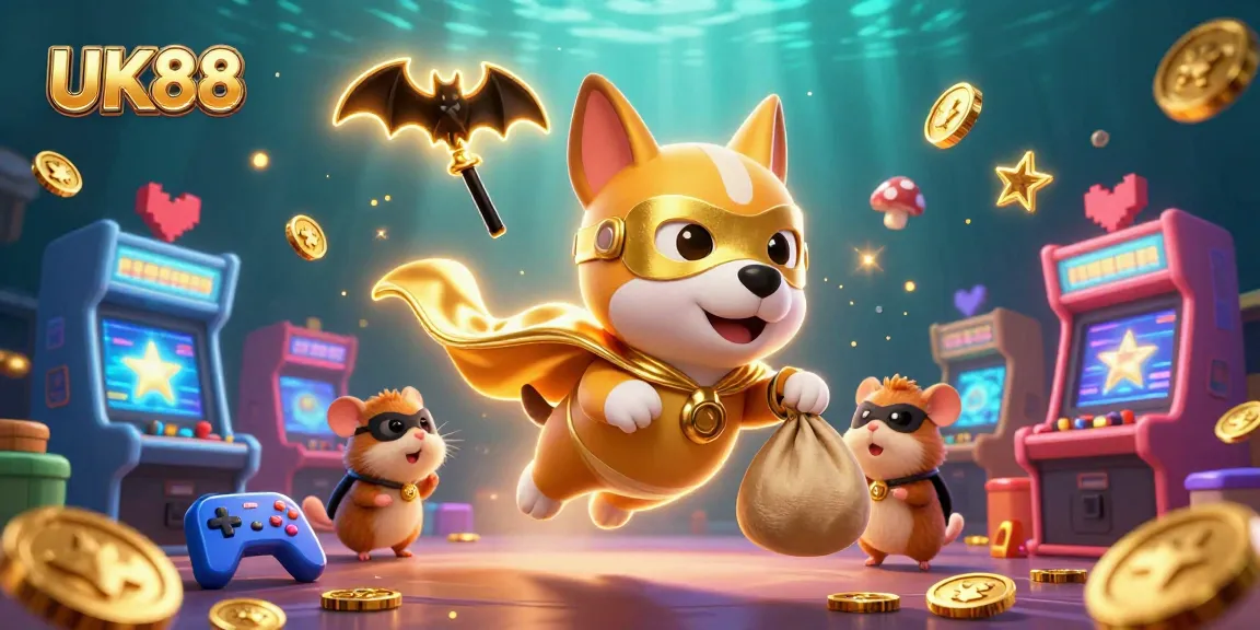 Win big with UK88: cartoon characters in a vibrant casino-themed adventure.