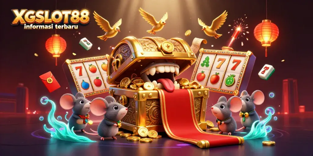 XGSLOT88 informasi terbaru tentang permainan slot dengan peti harta karun menggiurkan dan simbol keberuntungan.