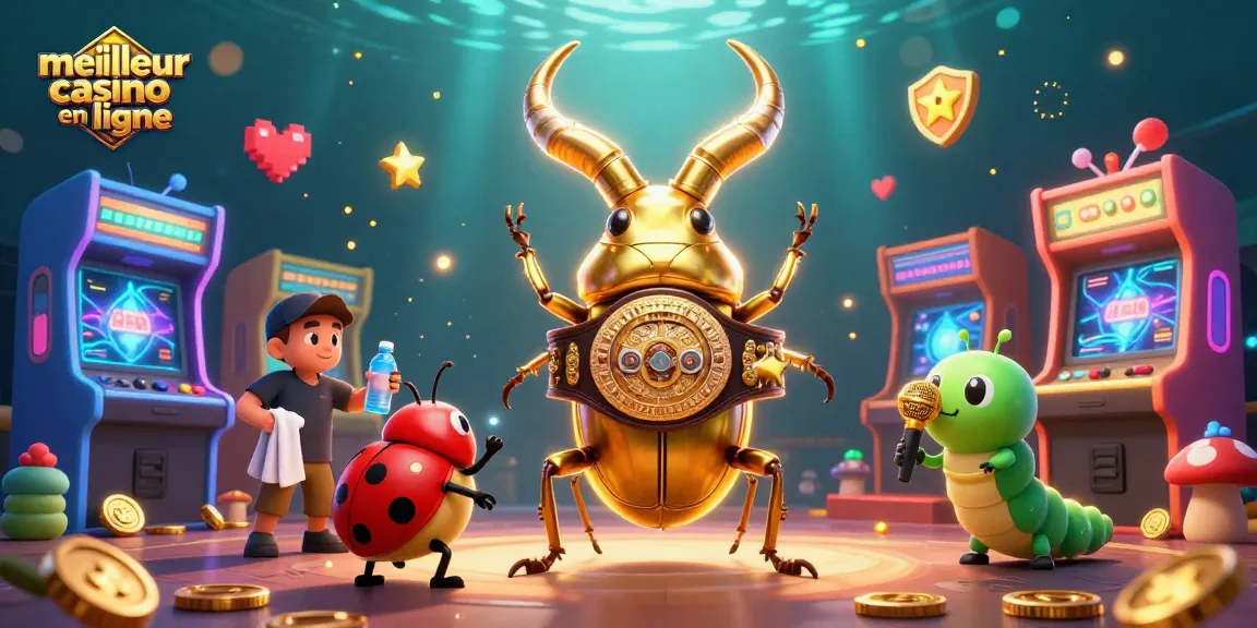 Préparez-vous au meilleur casino en ligne avec une scène colorée et dynamique de jeu.