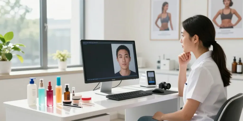 Alternatives to QOVES showcased in a bright beauty clinic with an aesthetic consultation.