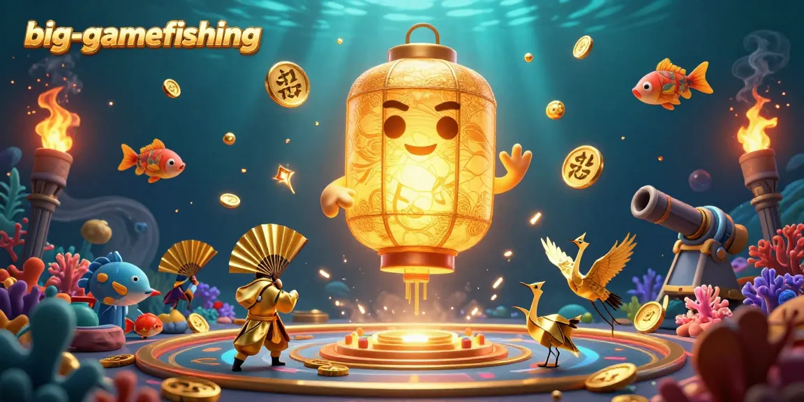 Engage in big-gamefishing with interactive elements amidst a vibrant casino undersea scene.