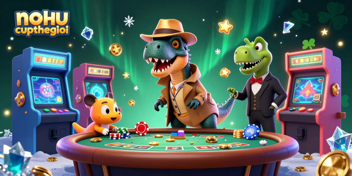 Experience the thrill of nohu-cupthegioi with a velociraptor card counter immersed in casino action.