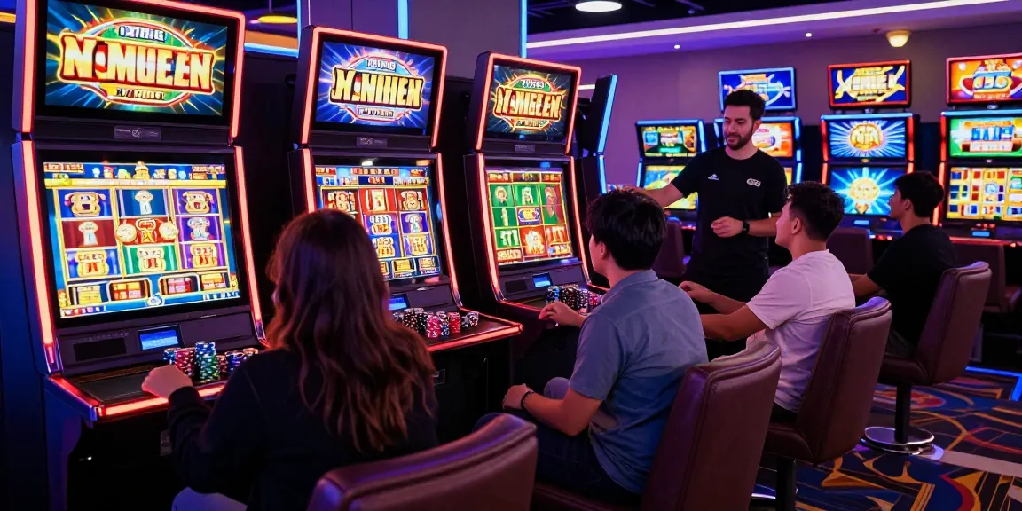 Exciting scene of players enjoying slot mpo games at an online casino.