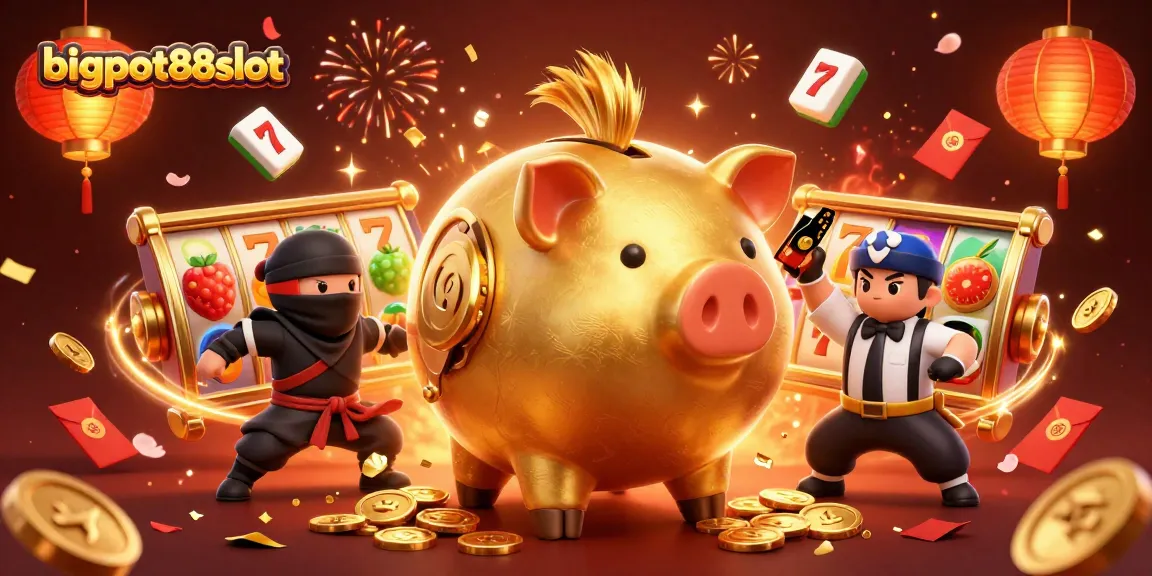 Permainan slot di bigpot88slot dengan karakter menarik dan banyak elemen keberuntungan.