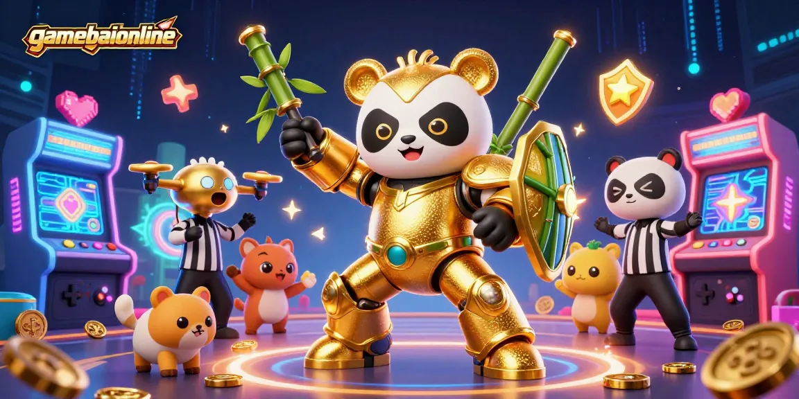 Experience thrilling gameplay with gamebaiionline in an action-packed 3D casino scene.
