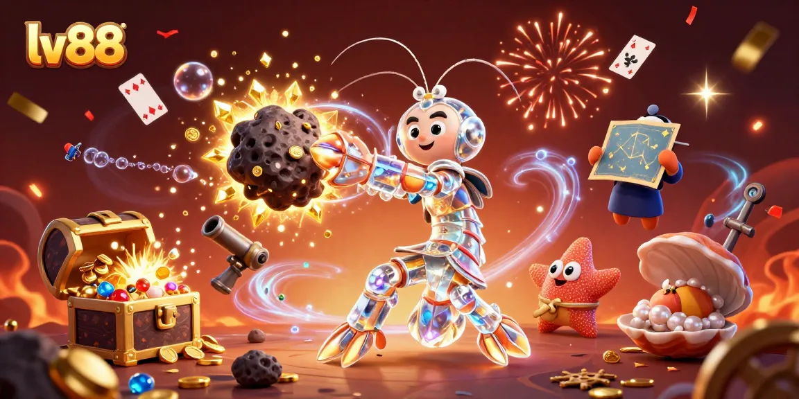 Experience thrilling gaming action at lv88 with vibrant 3D characters and exploding treasures.