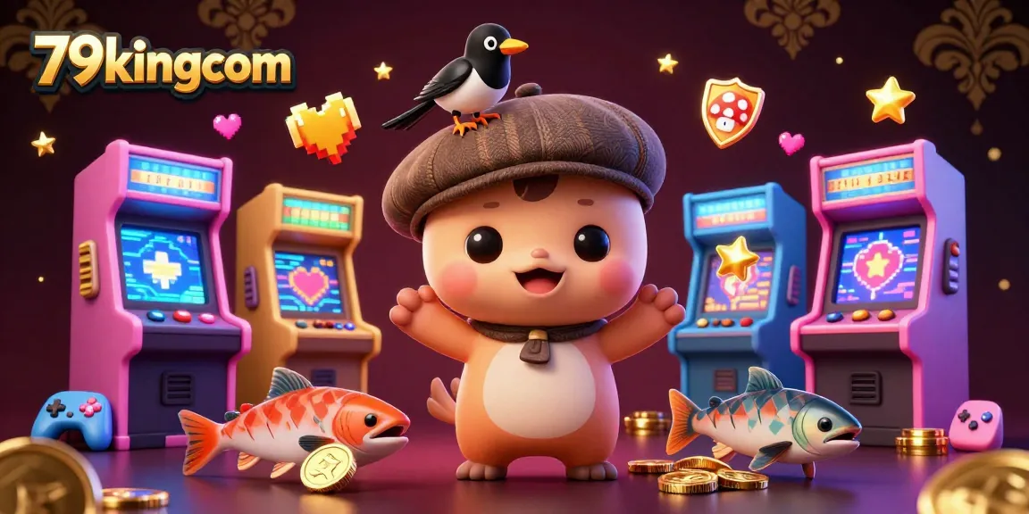 Engage with 79kingcom's vibrant scene of exciting gaming elements and adorable characters.