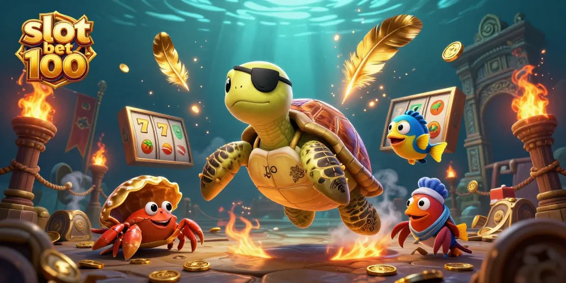 Experience thrill with slot bet 100 as pirate characters explore underwater treasures in dynamic gameplay.