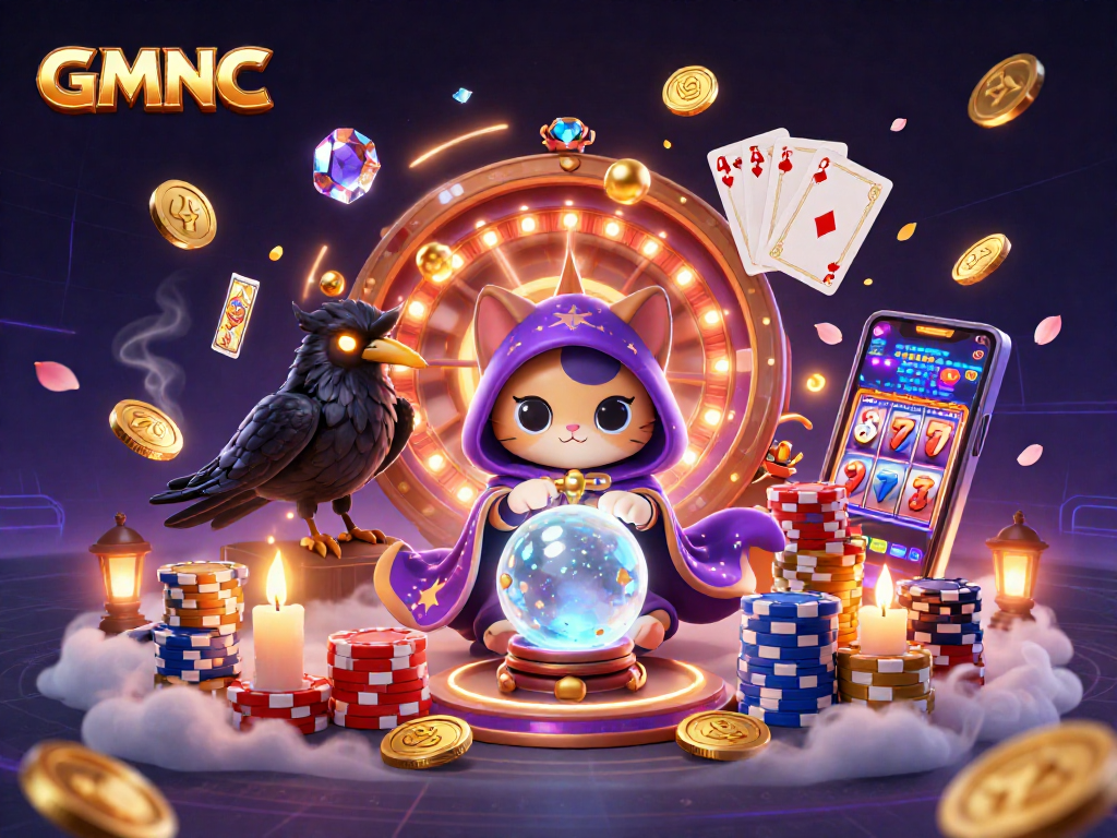Ignite your GMNC experience with a vibrant 3D illustration showcasing exciting casino elements.