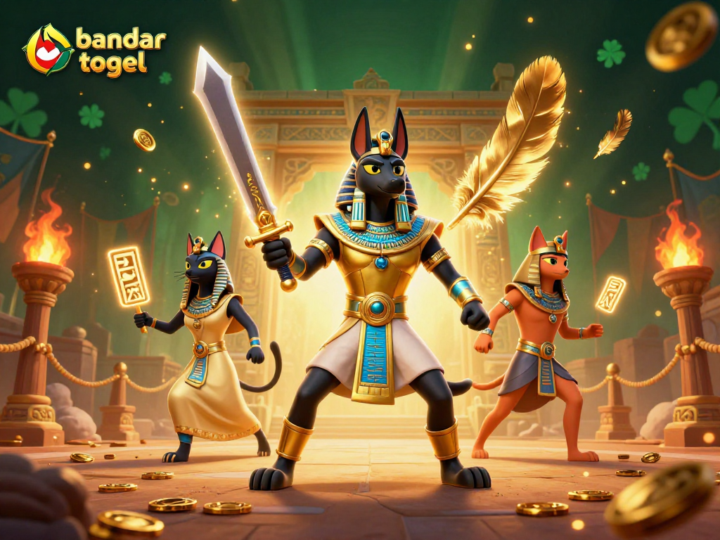 Experience excitement at bandar togel with vibrant characters and casino themes in a rich 3D scene.