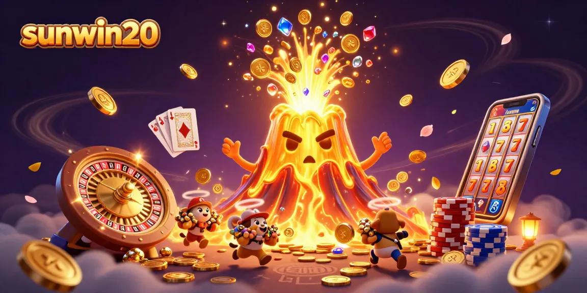 Experience thrilling wins with sunwin20 in this vibrant casino animation.