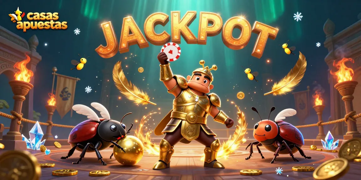 Casino creativo con casas apuestas y personajes divertidos en un entorno vibrante.