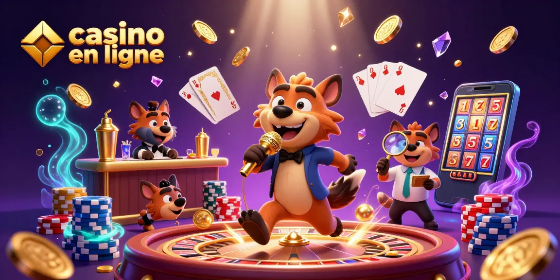 Animation de hyènes dans un casino en ligne, offrant humour et jeux captivants.