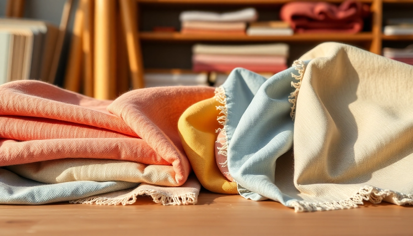 Explore the richness of lap stof with vibrant fabric swatches showcasing unique textures.