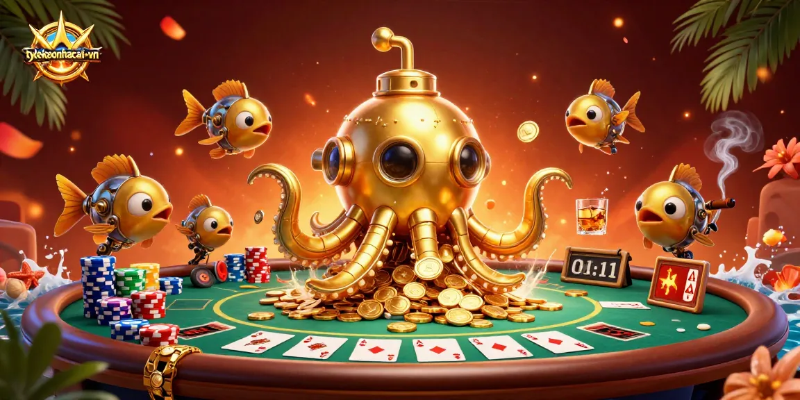 Experience winning with tylekeonhacai-vn's vibrant poker scene featuring dynamic characters and rich casino elements.