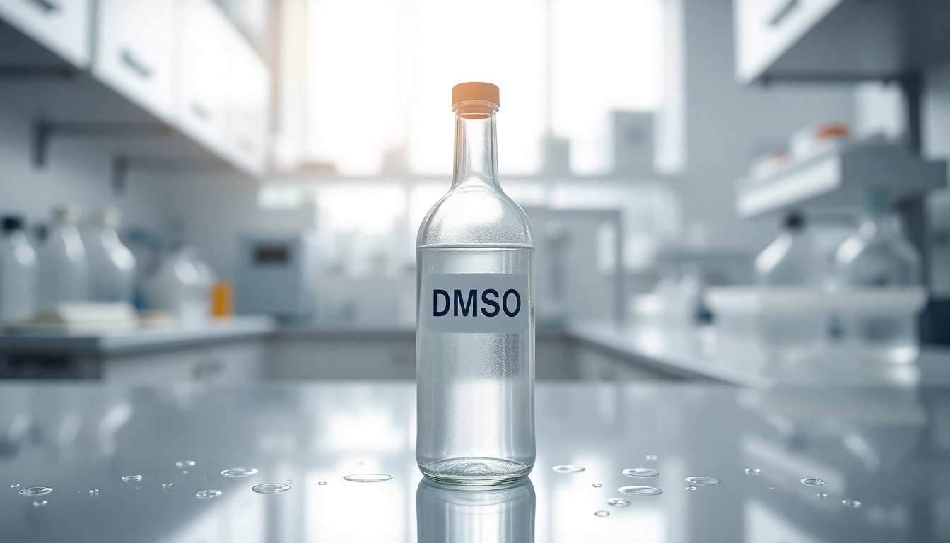 Order high-quality dmso order displayed in a professional laboratory setting with clear glass.