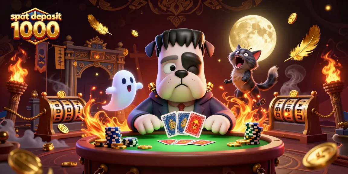 Spin the reels and win big with slot deposit 1000 on a vibrant 3D casino scene.