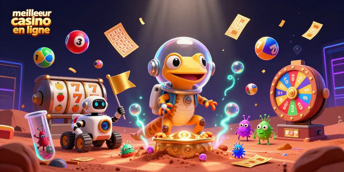 Gagnez des prix au meilleur casino en ligne avec un gecko martien et une ambiance dynamique.