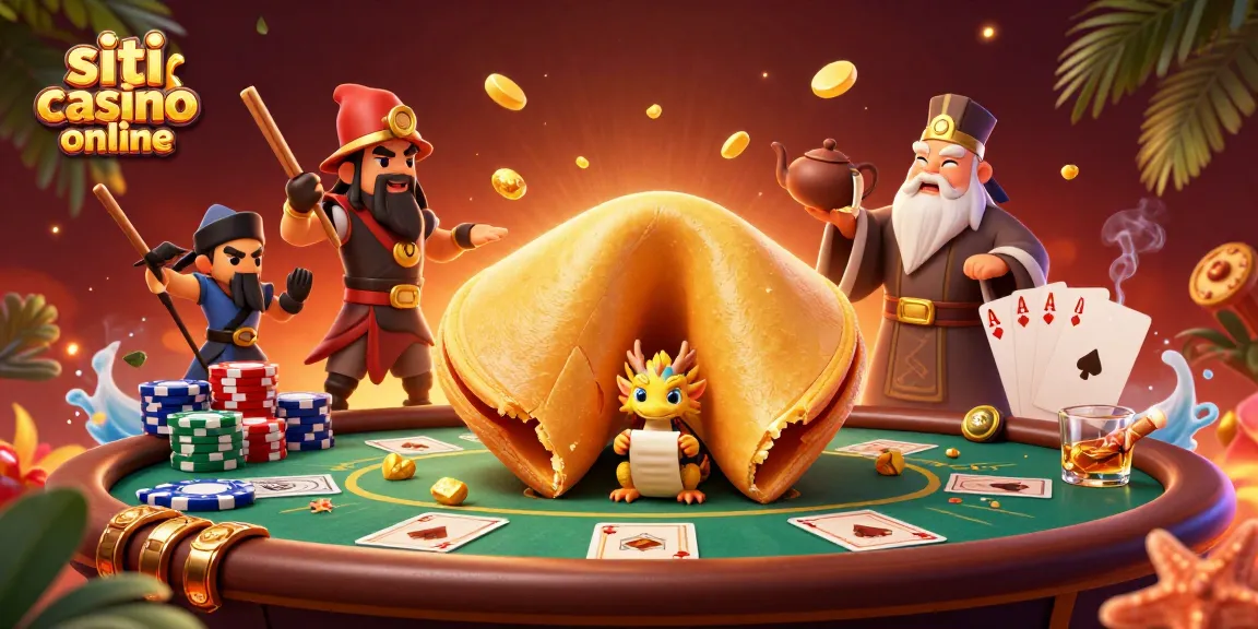 Giocando ai siti casino online con un drago saggio, fiches e carte da poker in un'illustrazione 3D vibrante.
