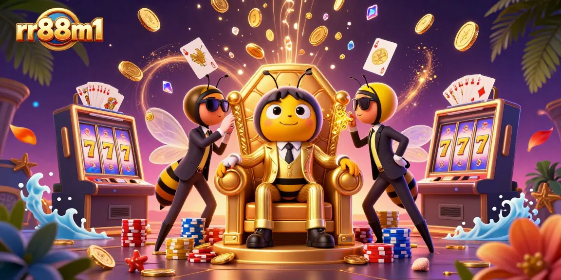 Engage in thrilling gameplay with rr88m1 at this vibrant casino scene featuring buzzing energy and exciting slot wins.