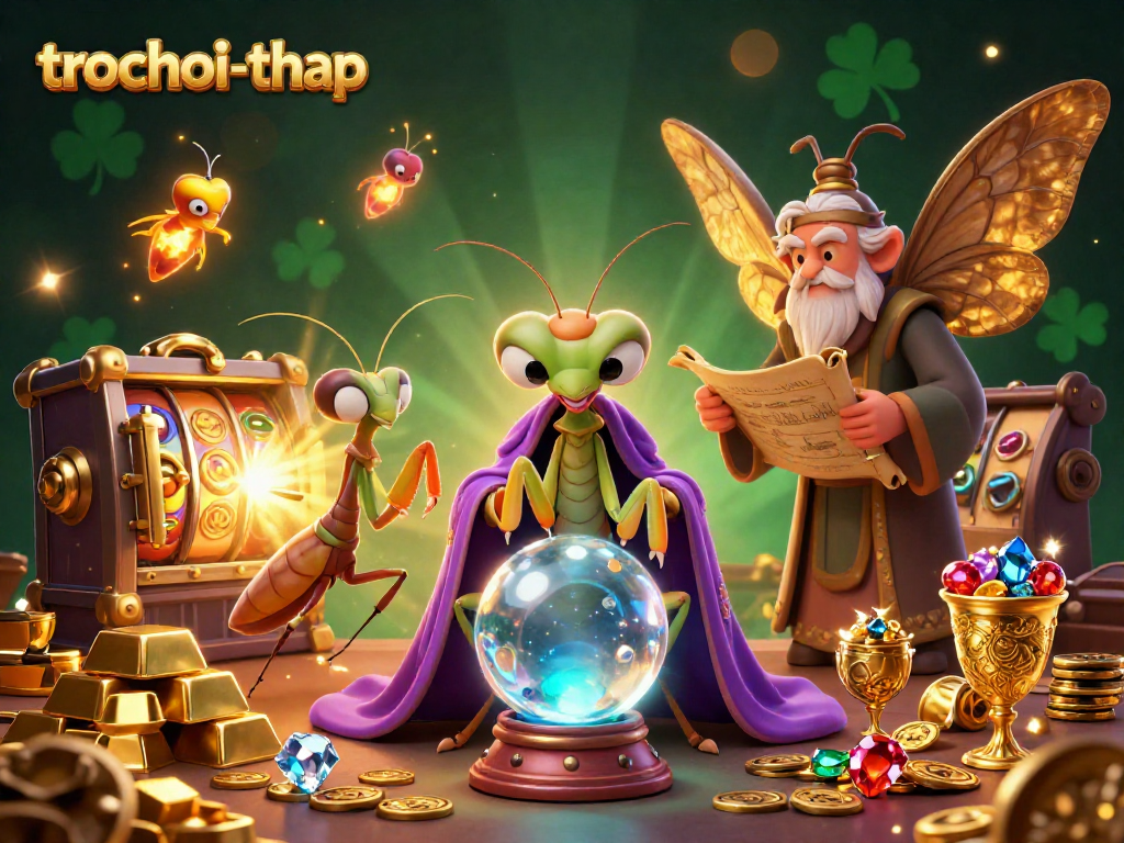 Engage in trochoi-thap as fortune tellers reveal treasures amidst dazzling casino elements.