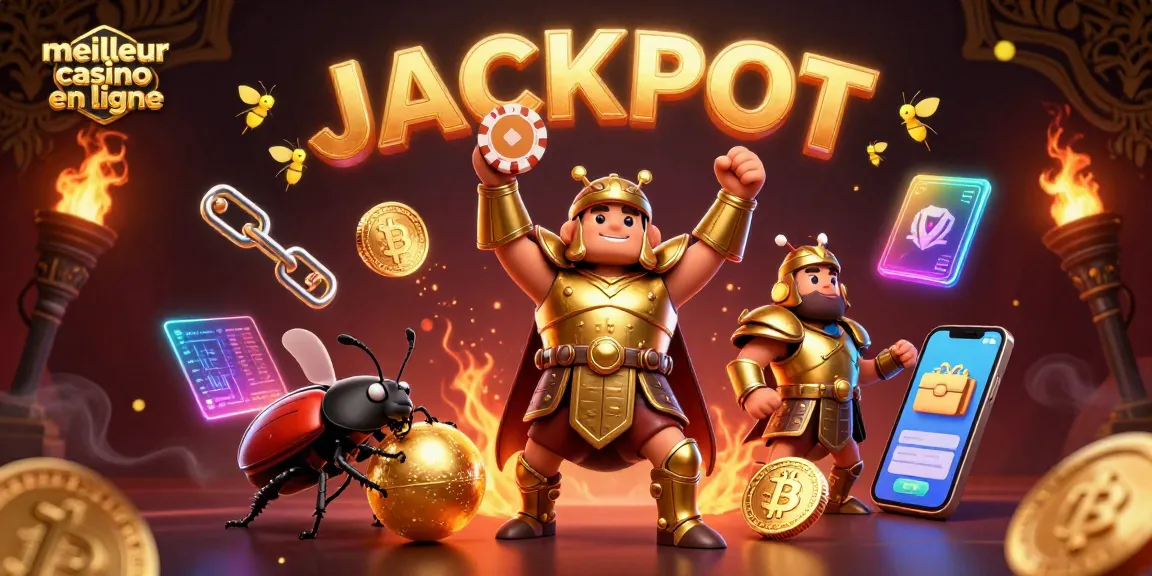 Gagnez des gains au meilleur casino en ligne avec un scarabée inébranlable et des pièces en crypto-luminescence.