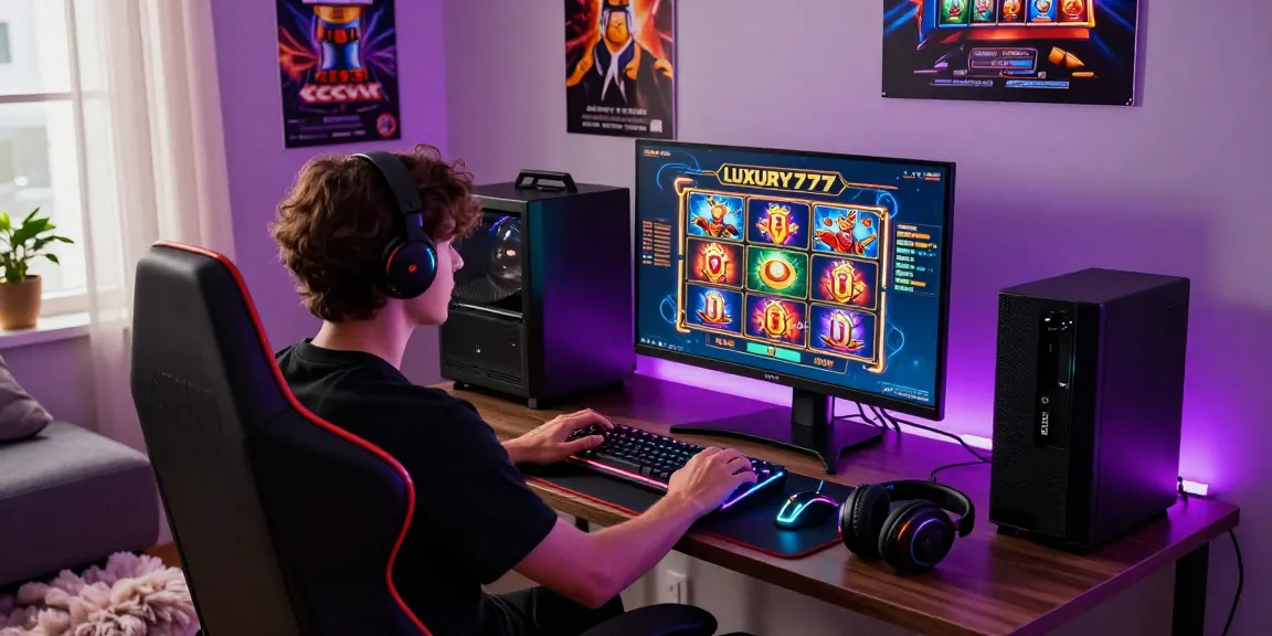 Pengalaman bermain LUXURY777 di ruang gaming modern dengan peralatan canggih.