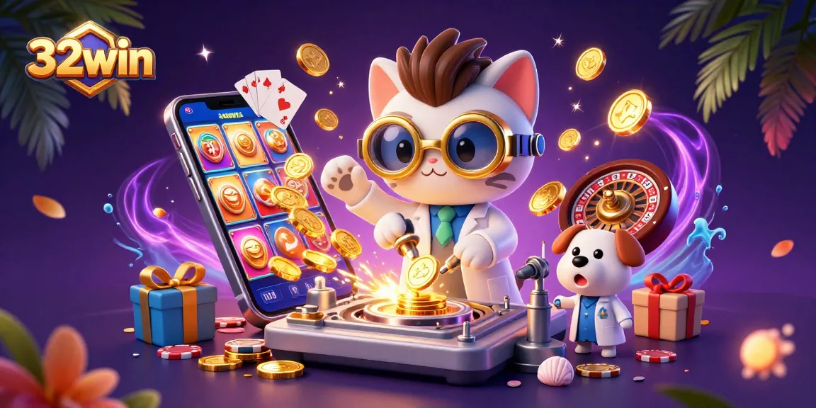 Experience the excitement of 32win with vibrant casino elements and thrilling gaming adventures.