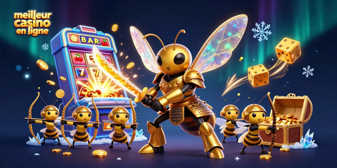 Profitez des meilleurs jeux de casino en ligne avec le meilleur casino en ligne illustré par une scène dynamique.
