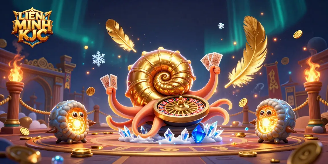Place bets with LIÊN MINH KJC's thrilling casino elements amidst a vibrant 3D scene.