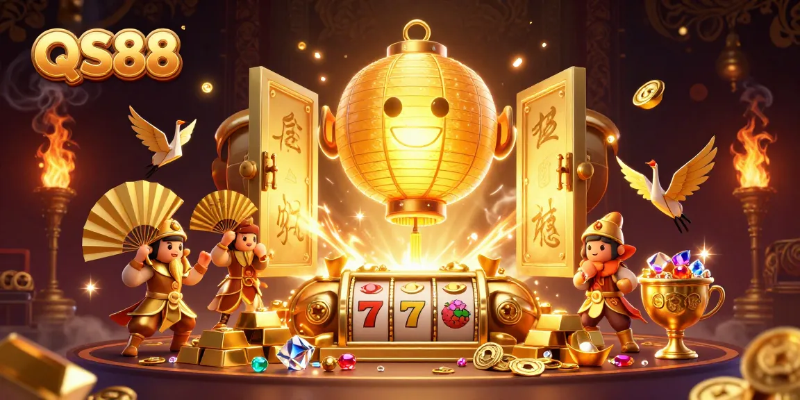 Experience thrilling gaming at QS88 with vibrant 3D characters and dynamic casino elements.