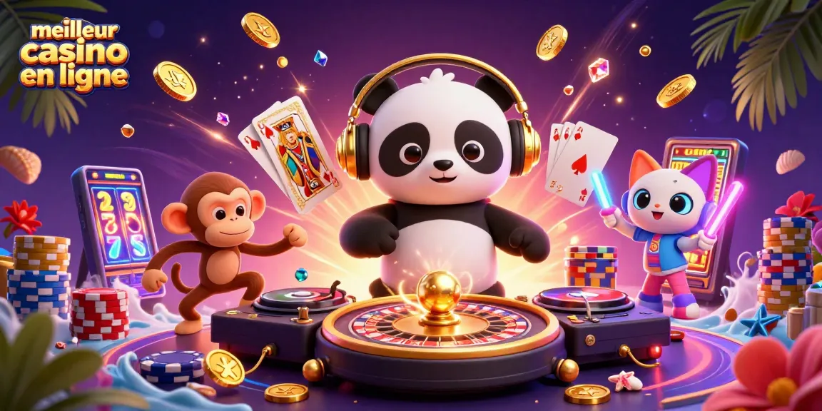 Vibrez avec le meilleur casino en ligne, un DJ panda et une ambiance festive pleine de jeux et de gains.