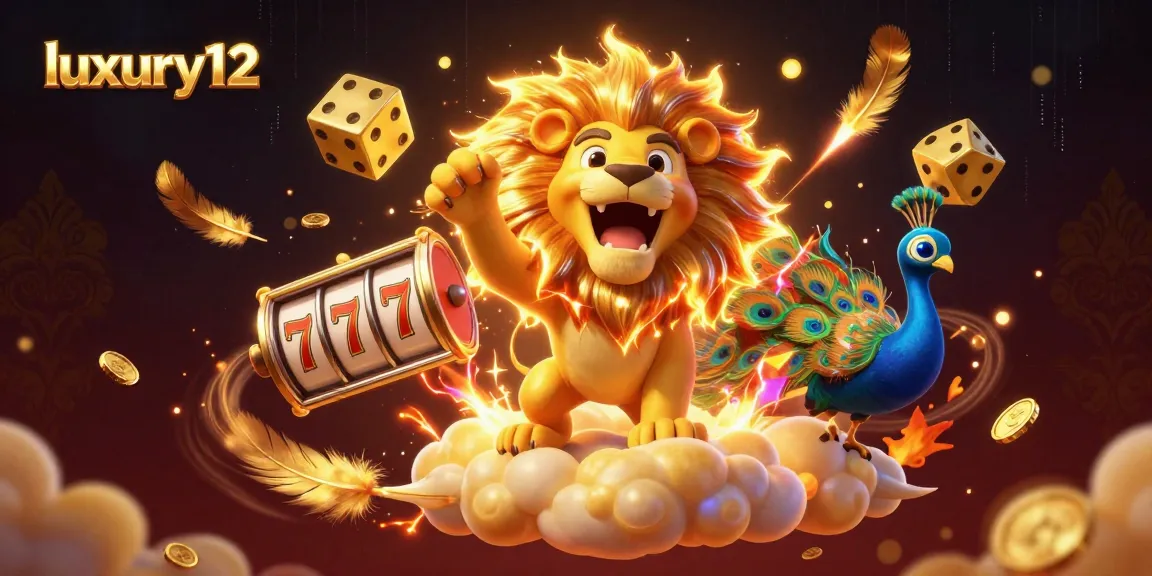 Permainan slot mewah luxury12 dengan elemen animasi menarik dan simbol keberuntungan di latar belakang.