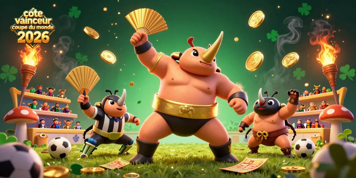 Pariez sur la cote vainqueur coupe du monde 2026 avec un champion sumo et des éléments de paris sportifs.