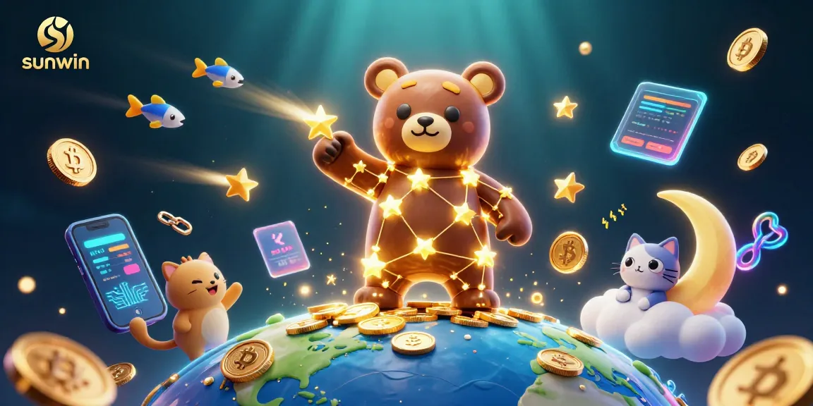 Experience thrilling gaming at sunwin with the constellation bear and shooting stars.