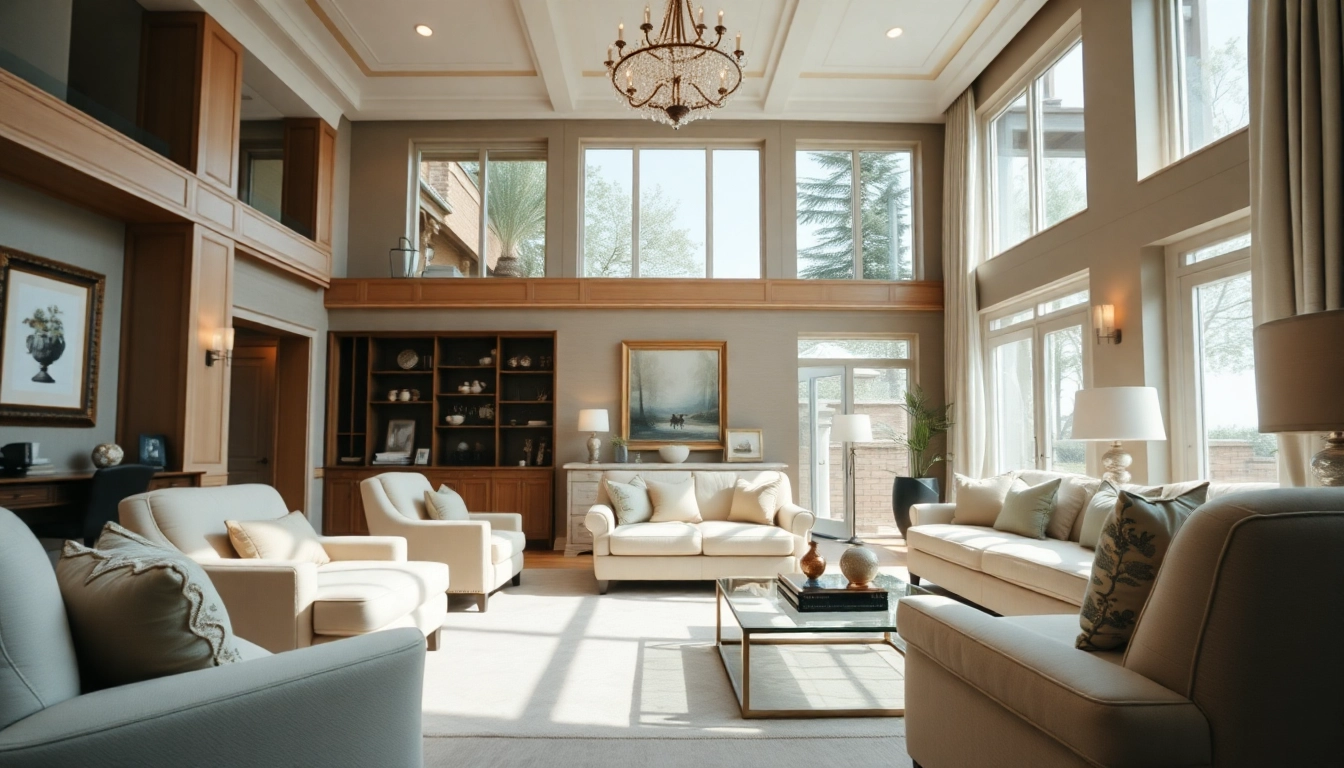 Real Estate Photographer capturing an elegant home interior with luxurious decor and natural light.